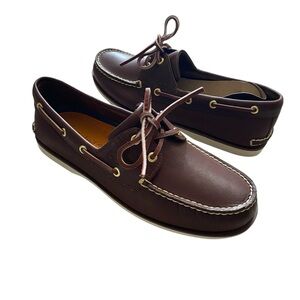 Timberland Brown Leather Boat Shoes with Moccasin Construction